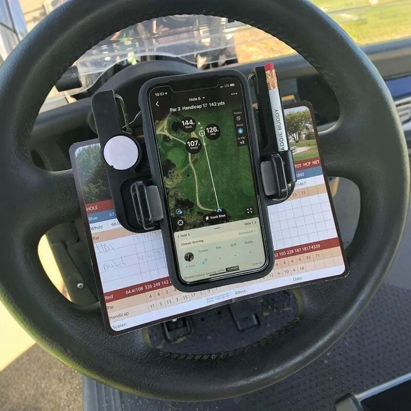 

﻿ Горячая распродажа: Универсальный держатель для телефона на гольф-кар, крепление на руль для всех моделей гольф-каров