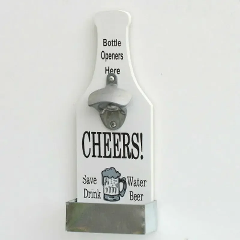 Retro Beer Bottle Opener Creative Storage Box Bar Restaurant Decoration Opener Wall Hanging