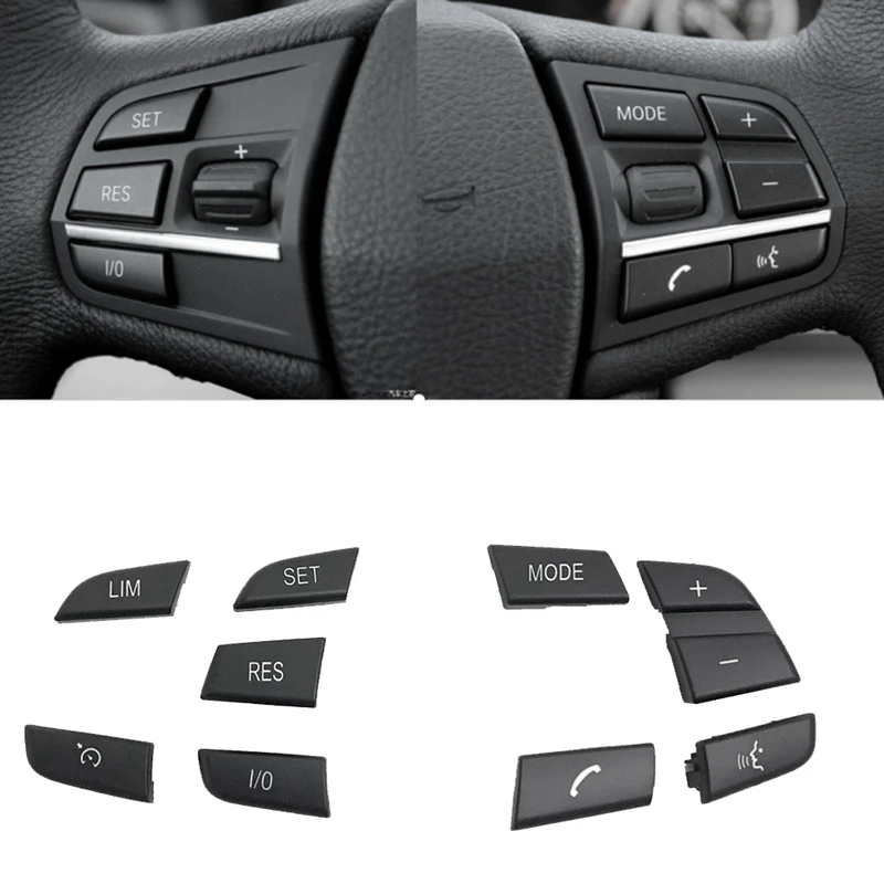 Car Steering Wheel Button Cover 61319262706 For BMW 5 7 Series F10 F11 F04 F01 F02 Multifunction Button Car Accessories