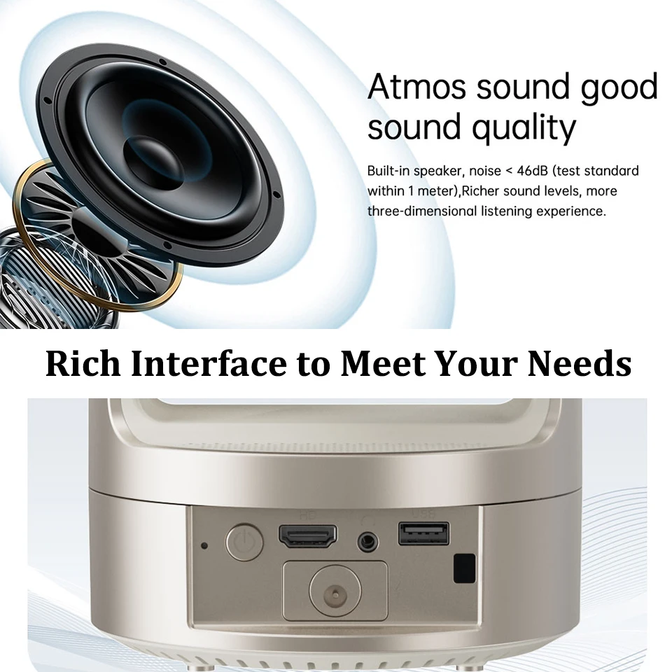 HY7 300ANSI 4K Portable Projector 1080P Support Auto Focus  Android Full HD Cinema Home Theater WiFi6 Outdoor Party Projectors