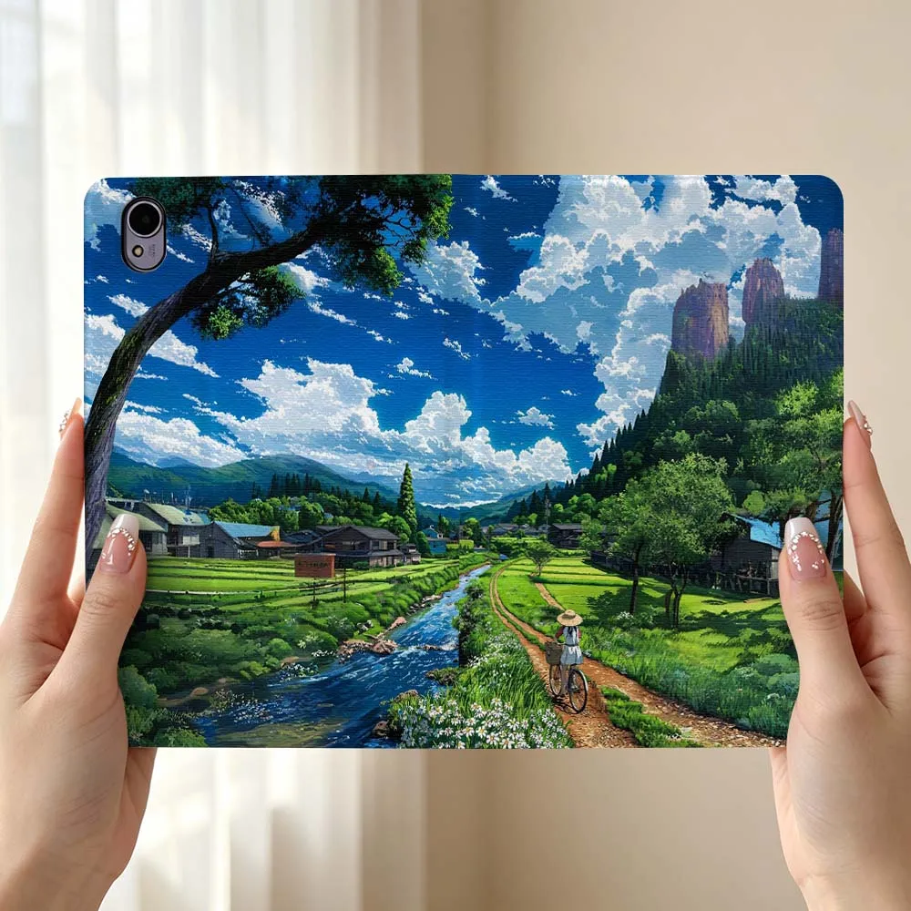 Pastoral Scenery For Huawei MediaPad MatePad Honor Pro V6 9 V8 X9 X 10 13.3 12.3 11 11.5 Inch Tablet Case Pen Tray