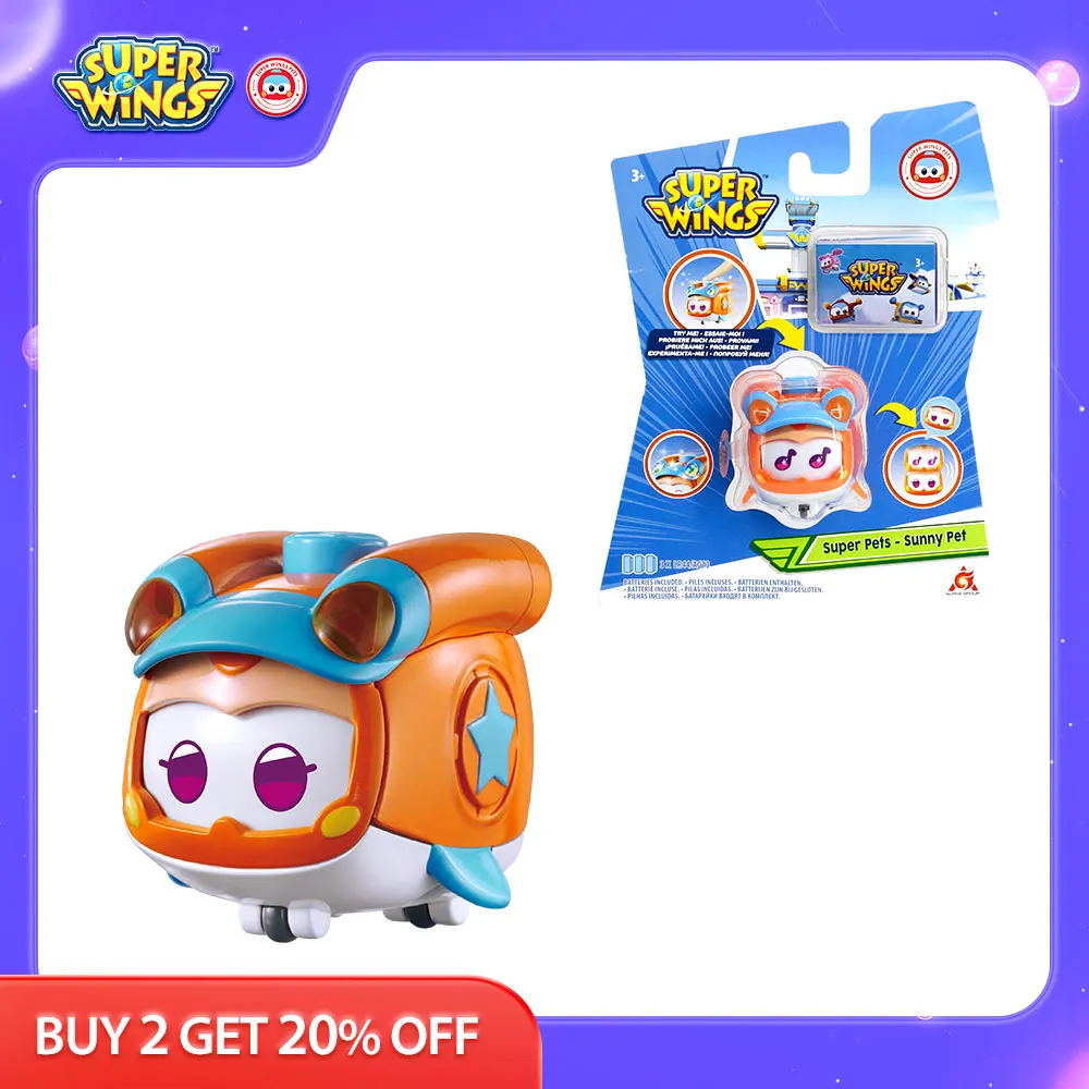 

Super Wings S5 Mini Super Pet Astra Leo Sunny Change Expressions With Lights Transforming Action Figures Anime Kid Toys Gift