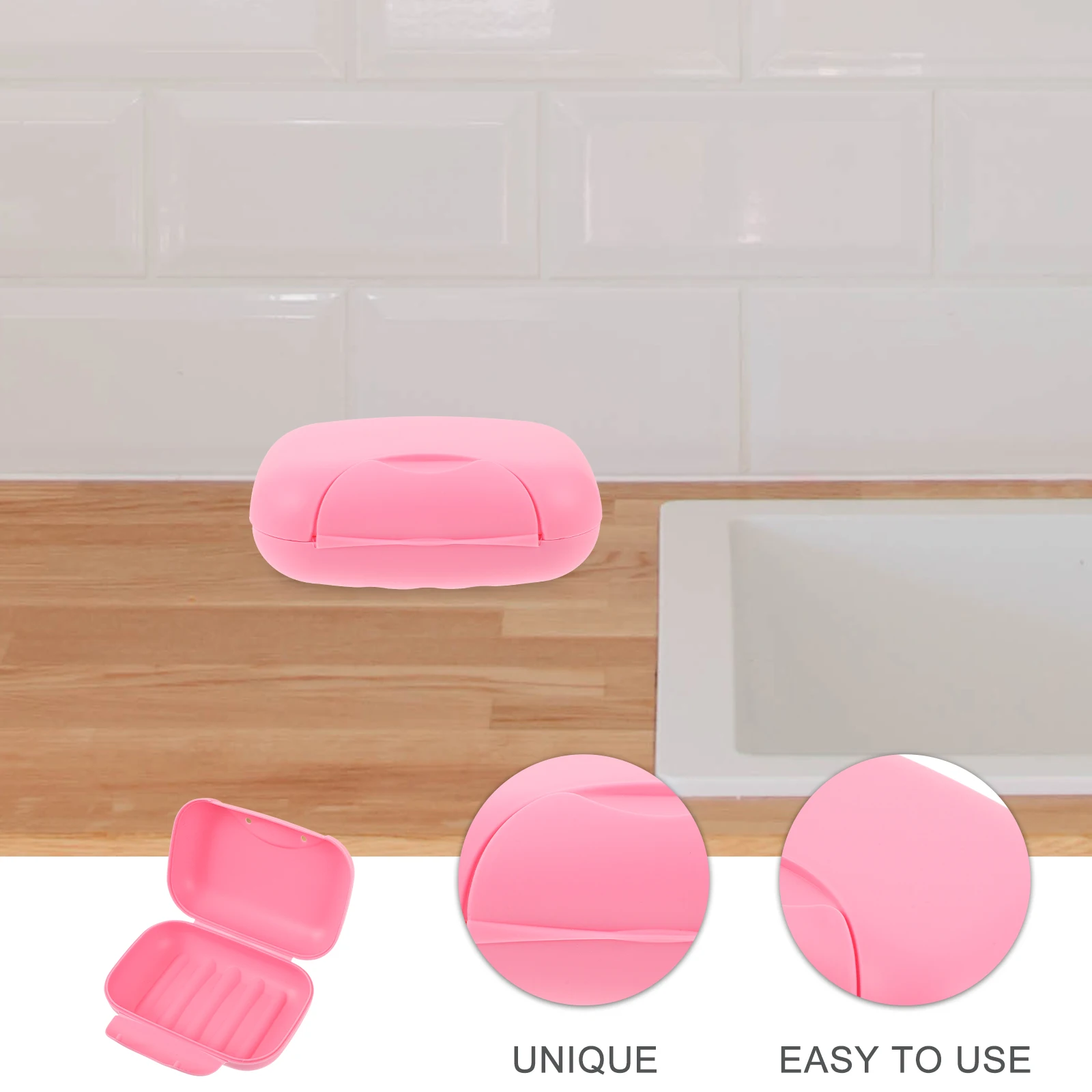

Creative Portable Soap Box Holder Container Travel Camping Leakproof Pp Plastic Soap Case Dish Organizer For Home Outdoor Use