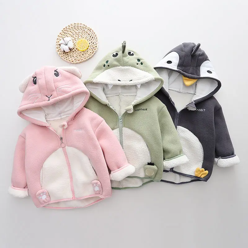 Fashion Boys Shirt New Animals Style Kids Long Sleeve Zipper Children Cotton Clothes Kids Boy Girls Fleece Blouses Tops Outwear