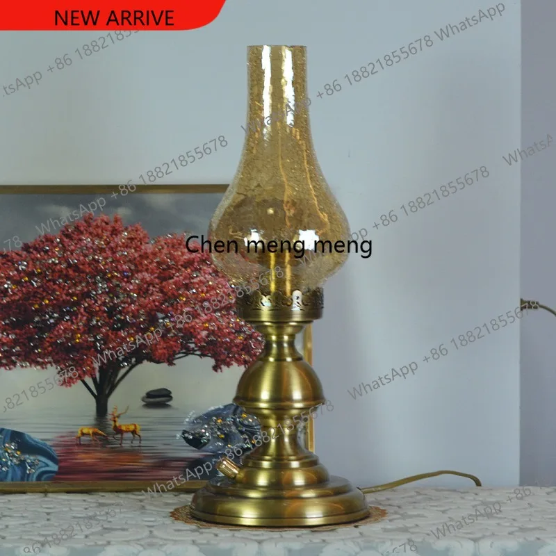 

B182 Retro desk lamp Bedroom bedside table Simple creative nostalgic atmosphere lamp European American Chinese