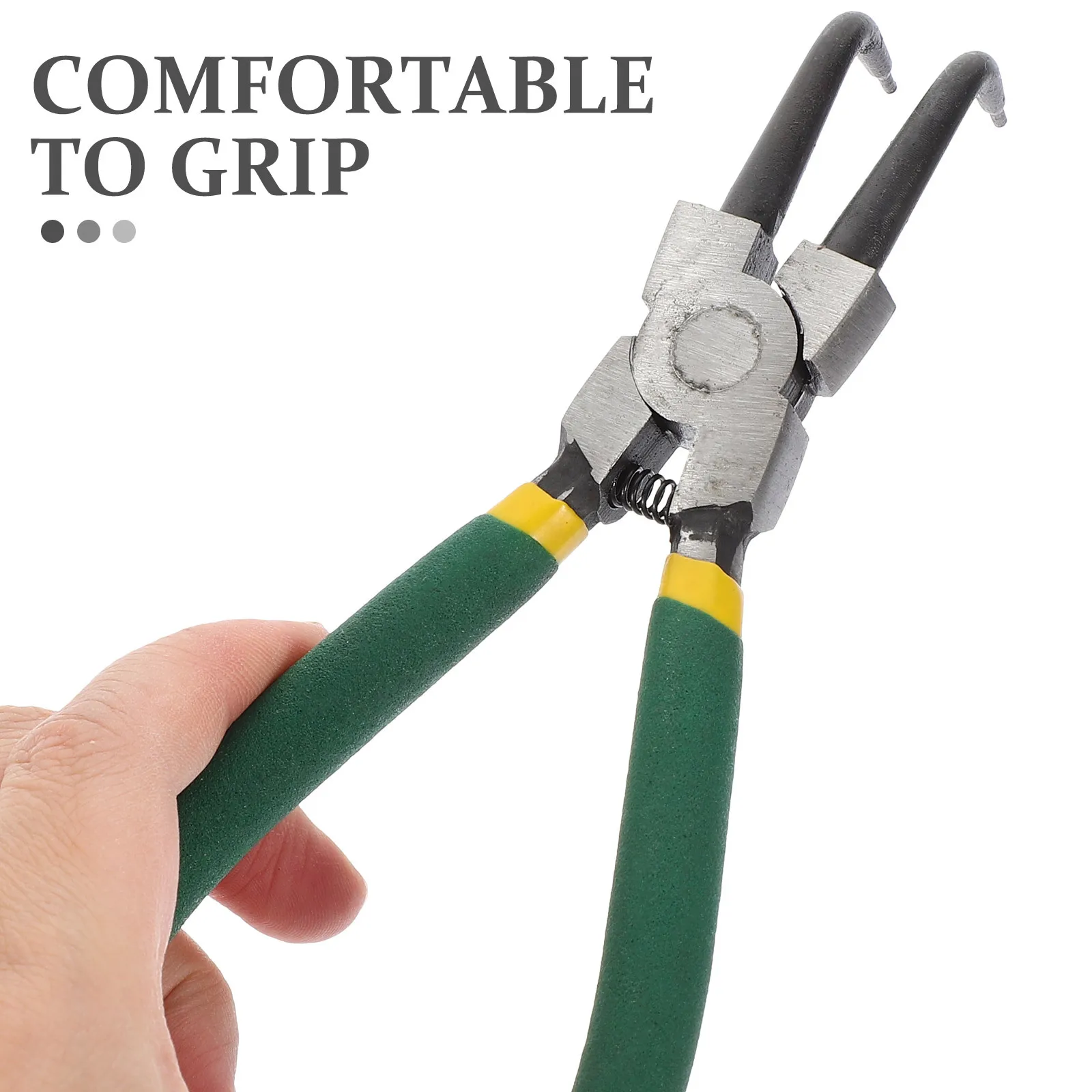 

1 Set 7-Inch Snap Ring Pliers Kit Heavy Duty Straight Curved Jaws For Internal External Circlip Removal Installation Retaining