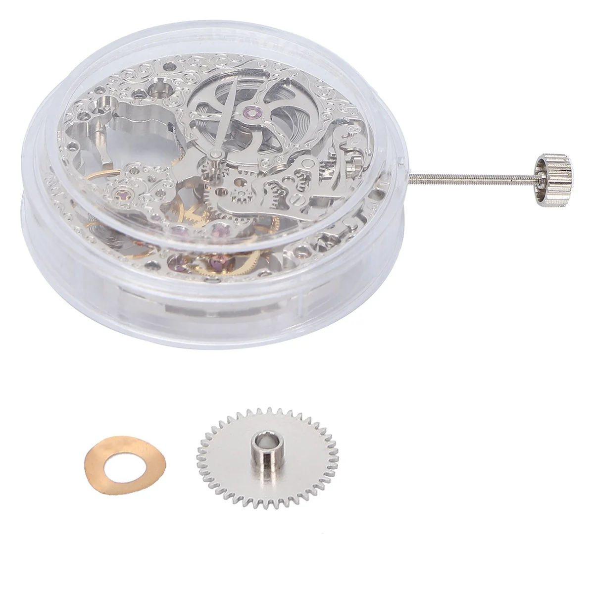 

6498 Mechanical Watch Movement 21600 Bph for ETA 6498 Watch Hand Winding Hollow Skeleton Movement Replacement