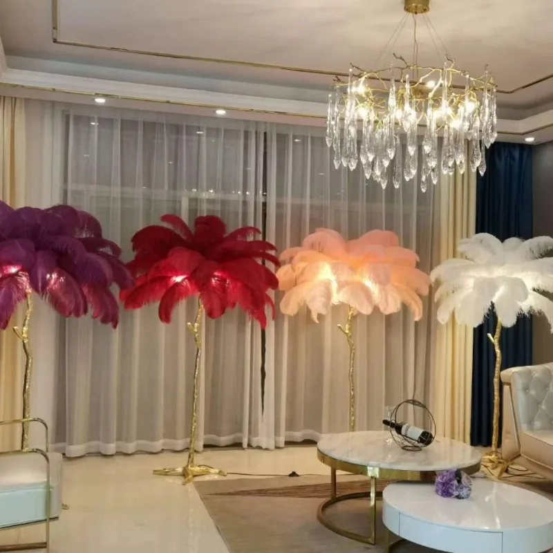 Modern Feather Lamp Luxury Floor Lamp LED Floor Lamp, Interior Lighting Designer Lamp