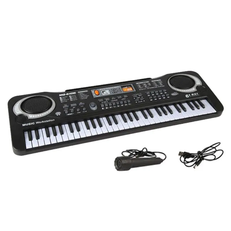 

61 Keys Electronic Organ Digital Piano Keyboard with Microphone Kids Children Music Toy