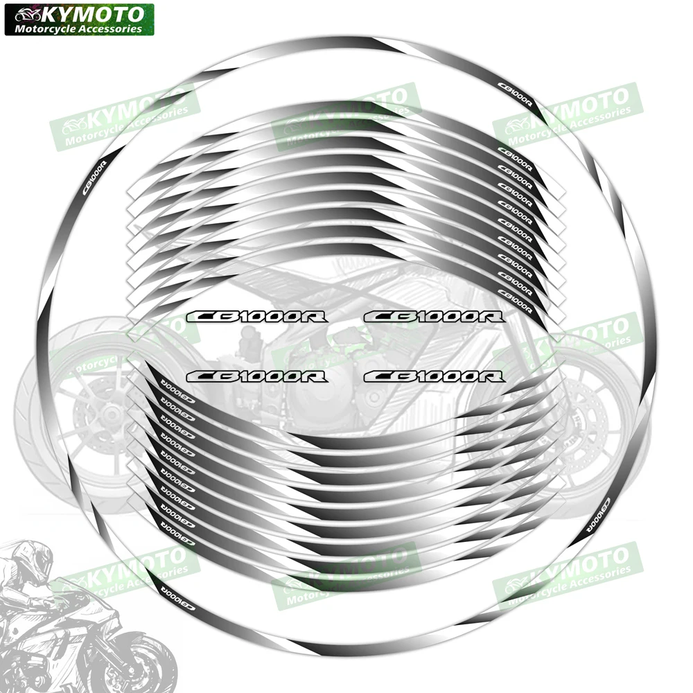 

For HONDA CB1000R CB 1000R motorcycle accessories 17 inch front and rear wheel decals hub modified reflective stripe stickers