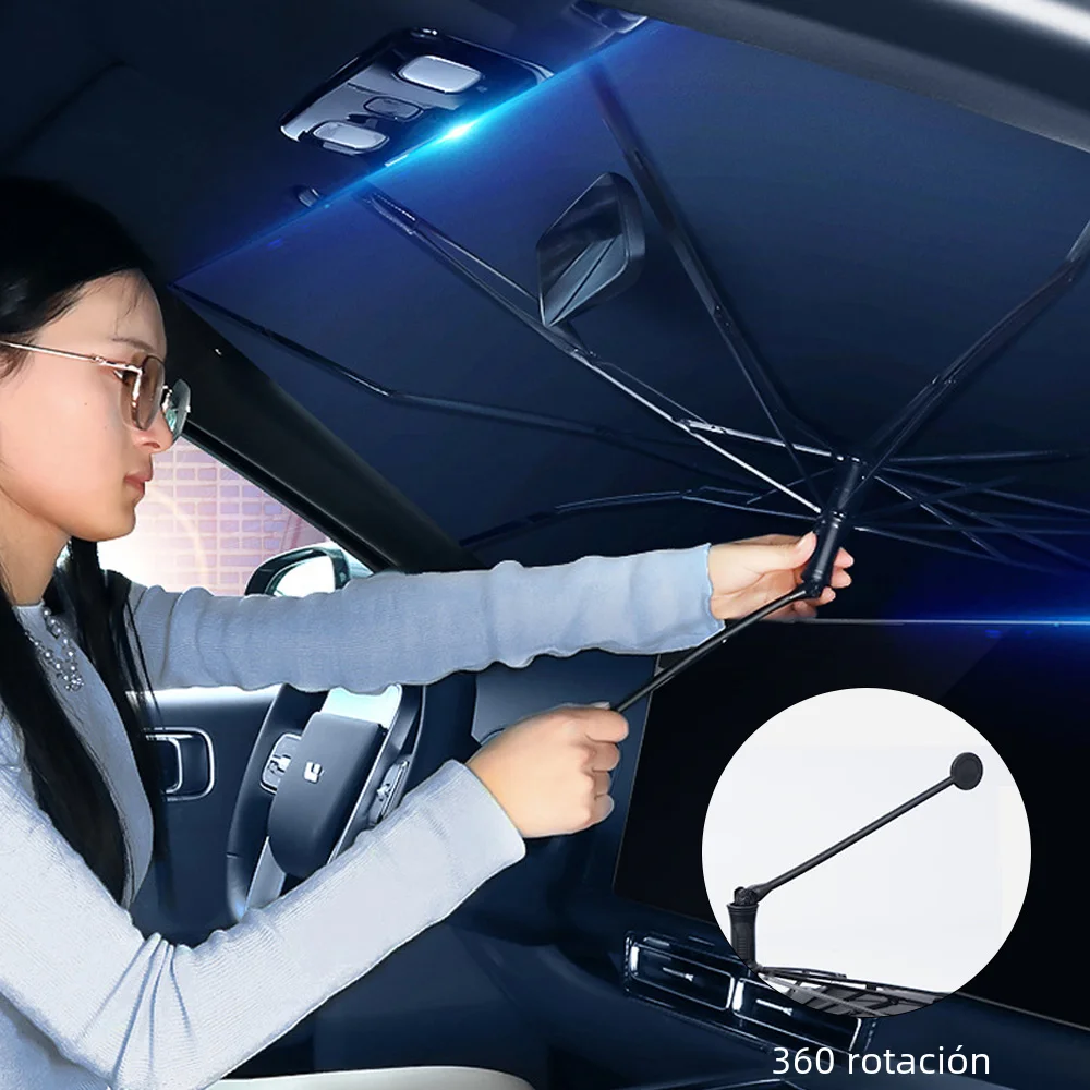 Parasol para coche, parabrisas, sombrilla frontal, sombrilla plegable, protección de verano, asiento de coche, aislamiento térmico, accesorios para coche