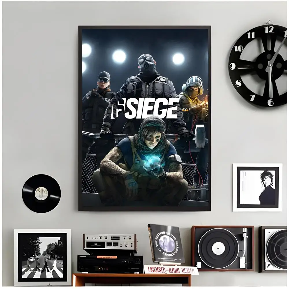 shooting game tactical R-Rainbow Six Poster Modern Wall Art Home Decor Living Room Decorative Print Unframed