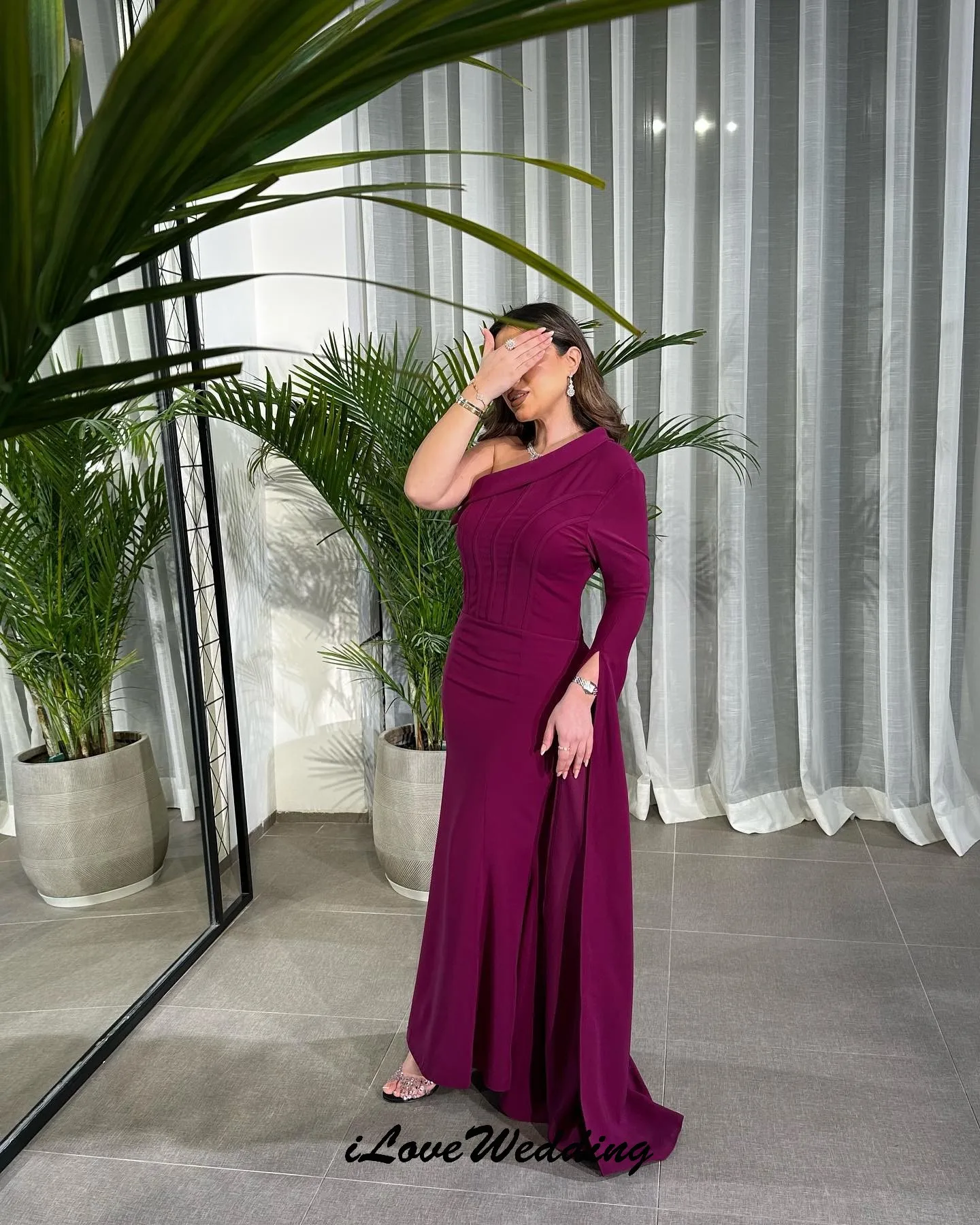 Vestidos de Noche fucsia de un hombro, vestido de fiesta elegante para mujer, vestidos de graduación hasta el tobillo de satén, Gala Formal personalizada 2025