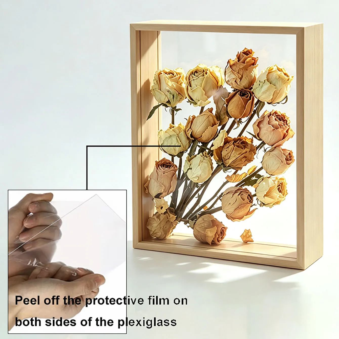Clear Acrylic Double-Sided Shadow Box Frame