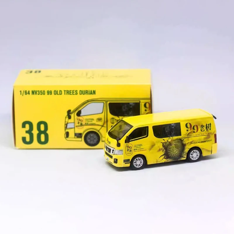 

Шедевр, коллекционные предметы, масштаб 1:64, NV350, 99, старое дерево, дуриан, сплав, фургон, имитация готовой игрушки, подарок, коллекция для хобби