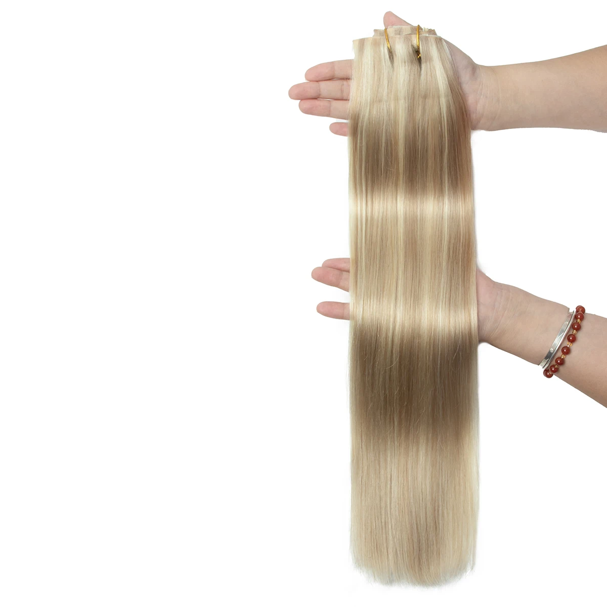 بو سلس كليب في وصلات الشعر الحقيقي الطبيعي غير مرئية بو الشريط لحمة كليب Ins آلة ريمي 12-24 بوصة مشبك غير مرئي Ins 7 قطعة
