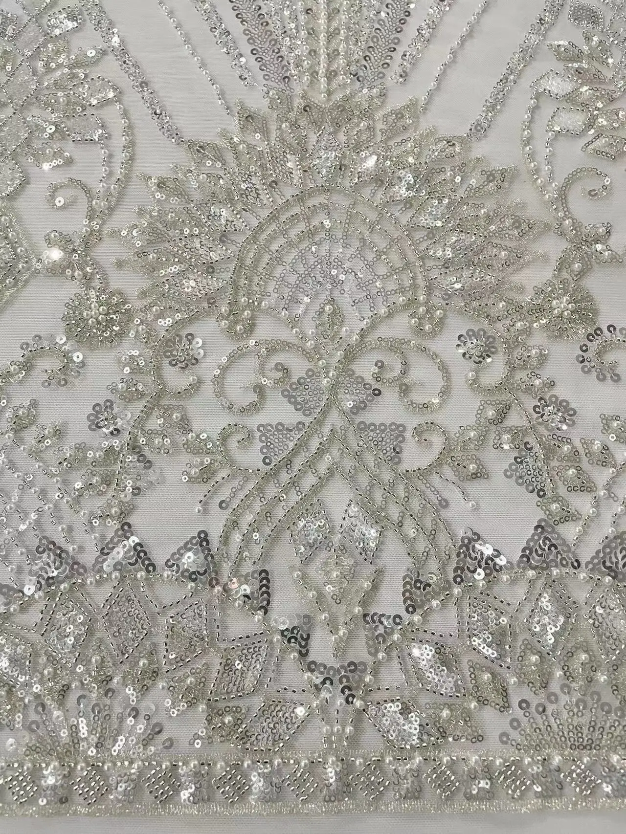 

Nigerian Lace Fabrics S-12286810 High Quality Lace African Lace Fabric French beads Lace Fabric For Party Sewing