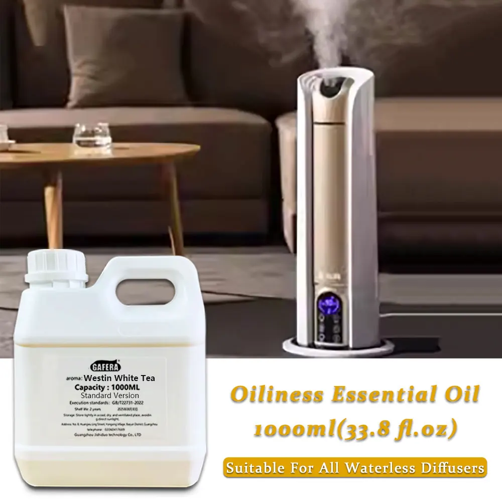 GAFERA 1000ml(33.8 fl.oz) Westin White Tea Essential Oil - For All Waterless Diffuser, Hotel Diffuser Replenish Aromatherapy Oil