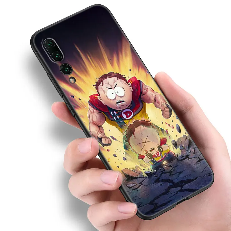 Cartoon S-South P-Park Black Phone Case For Huawei Nova 7i 8i Y70 P20 P30 P40 Honor 50 SE 90 Lite Y6 Y9 Prime Y5 Y7 Pro 2019