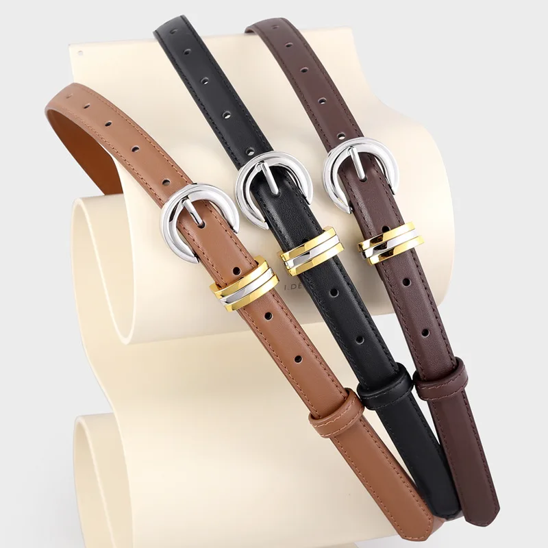 

New Women Genuine Leather Belt Fashion Top Layer Cowhide Luxury Belts Versatile Decoration Waistband With Jeanss Dress