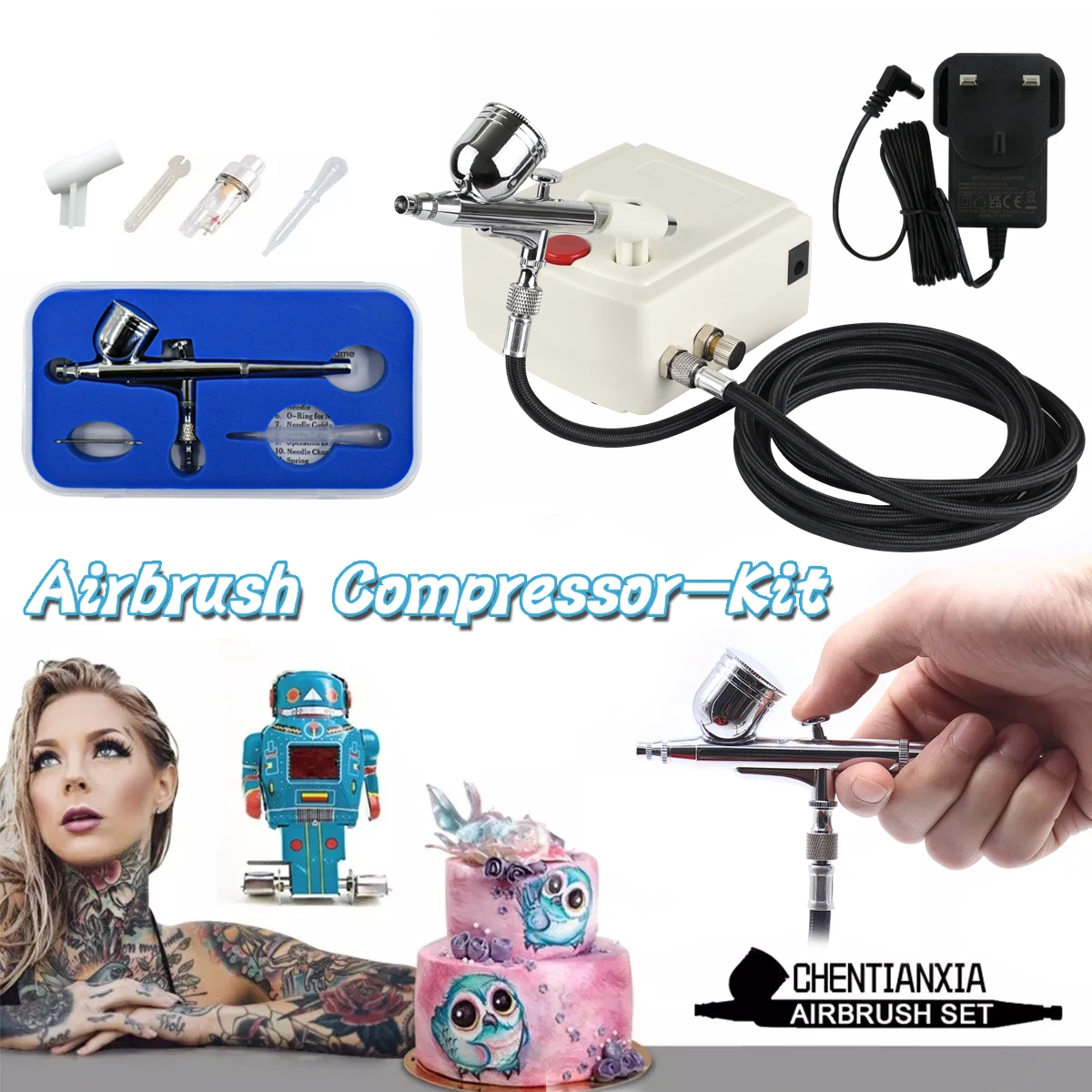 Heavy Duty Airbrush Gun Set with Precision Nozzle