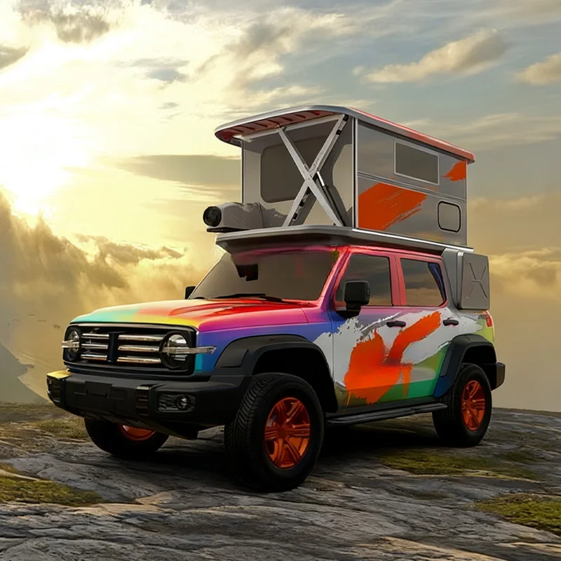 High Quality Wholesale Automatic Folding Hardtop Rooftop Tent Double Person Quick Open For Offroad Vehicle Camping