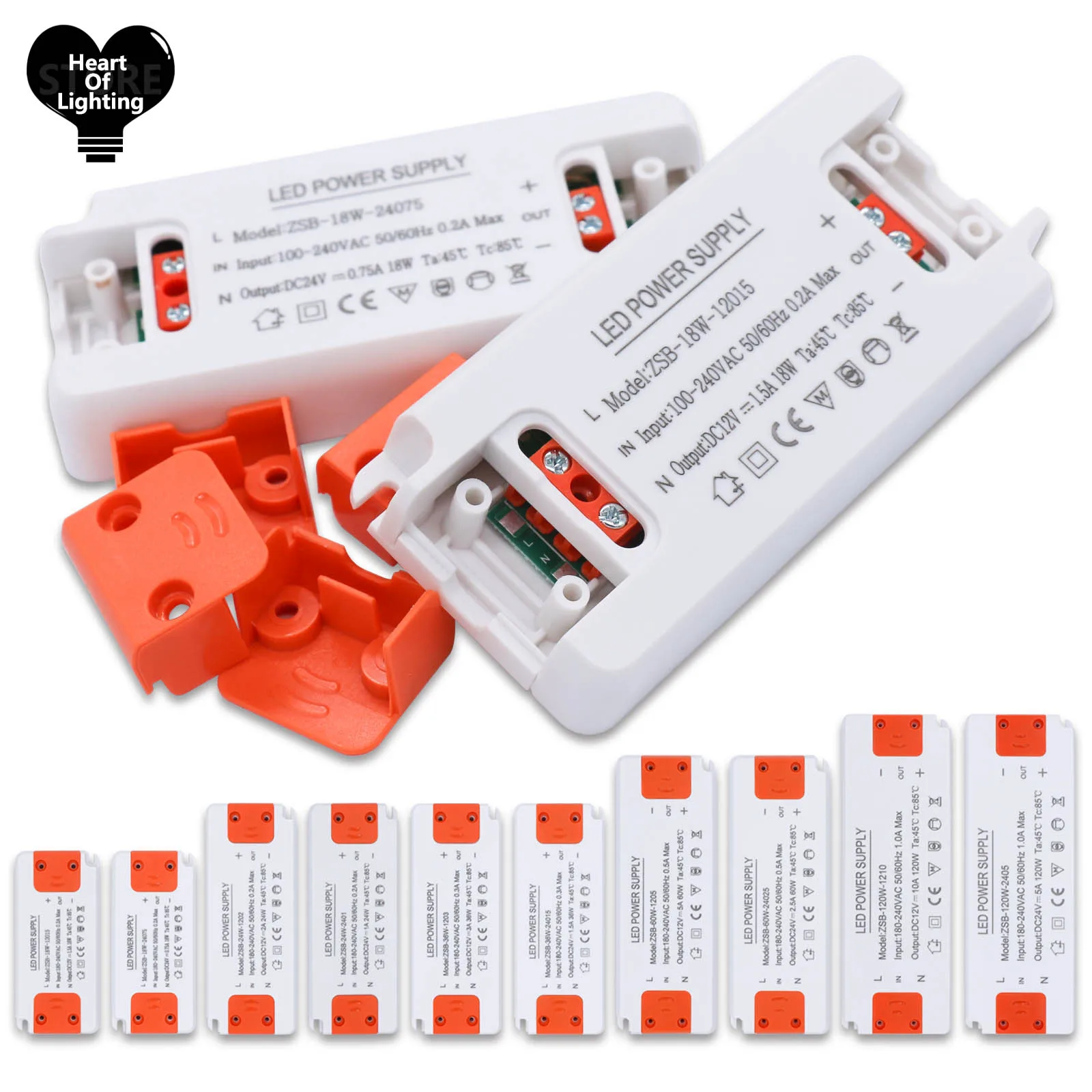 

DC12V 24V Lighting Transformer 12W 30W 60W 120W 220V to 12V 1A 2A 3A 5A 10A Dimmable Cabinet Light With LED Driver Power Supply