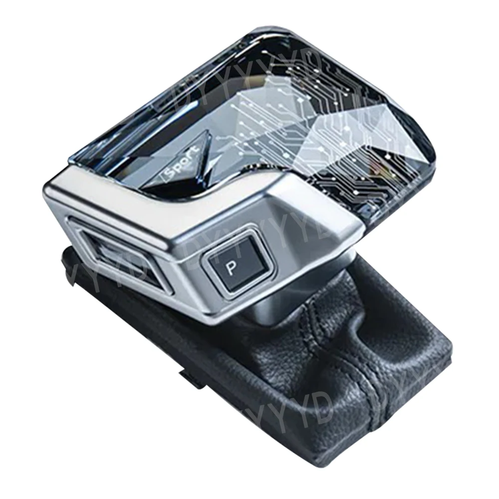 Fit for Audi LED Crystal Gear Shift Knob A4L/A5/A6L/Q5L/A3/A7 Gear stick Yacht-style Upgrade & Modification Gear Lever Head Rod