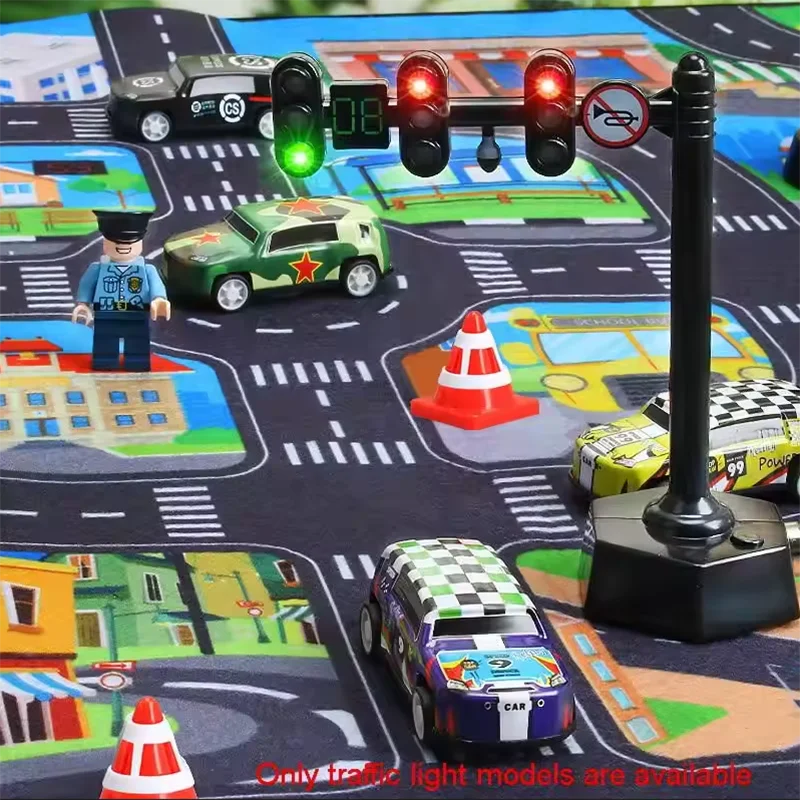 ألعاب الأطفال، مركبات السيارات، أضواء المرور على الطرق، أضواء إشارة المرور متعددة الوظائف، نموذج ألعاب التعليم المبكر