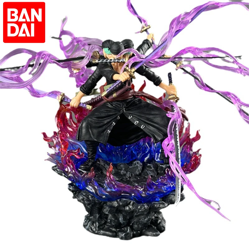 One Piece Wano Country Devil May Cry Zoro Figure Model Onishima Asura Three-Headed Six-Armed Nine-Knife Flow Zoro Ornament Toy