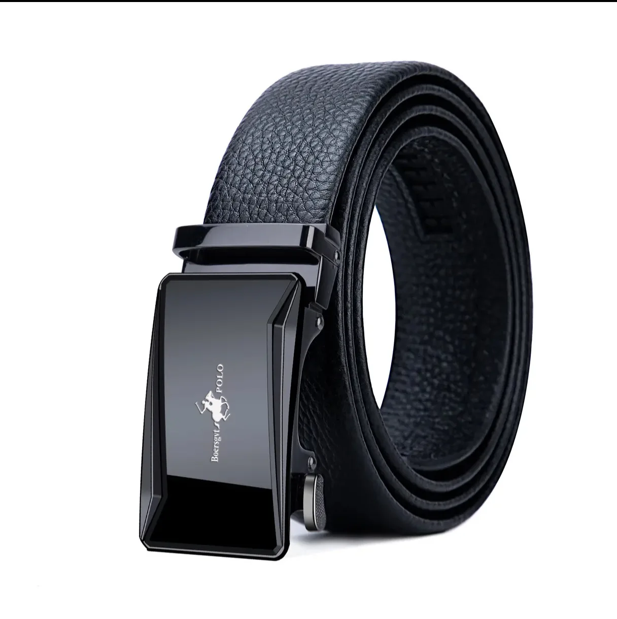 เข็มขัดผู้ชายหัวเข็มขัดอัตโนมัติ หนังแท้ ธุรกิจ อเนกประสงค์ ดีไซน์เรียบง่าย เข็มขัดคาดเอวมีสไตล์ มาพร้อมกับกล่องของขวัญระดับพรีเมียม