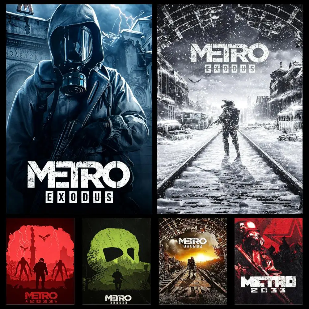 Game Metro Exodus Artyom Anna Aurora Poster PP Self Adhesive Decorative HD For Garage Gaming Room Living Room Gift