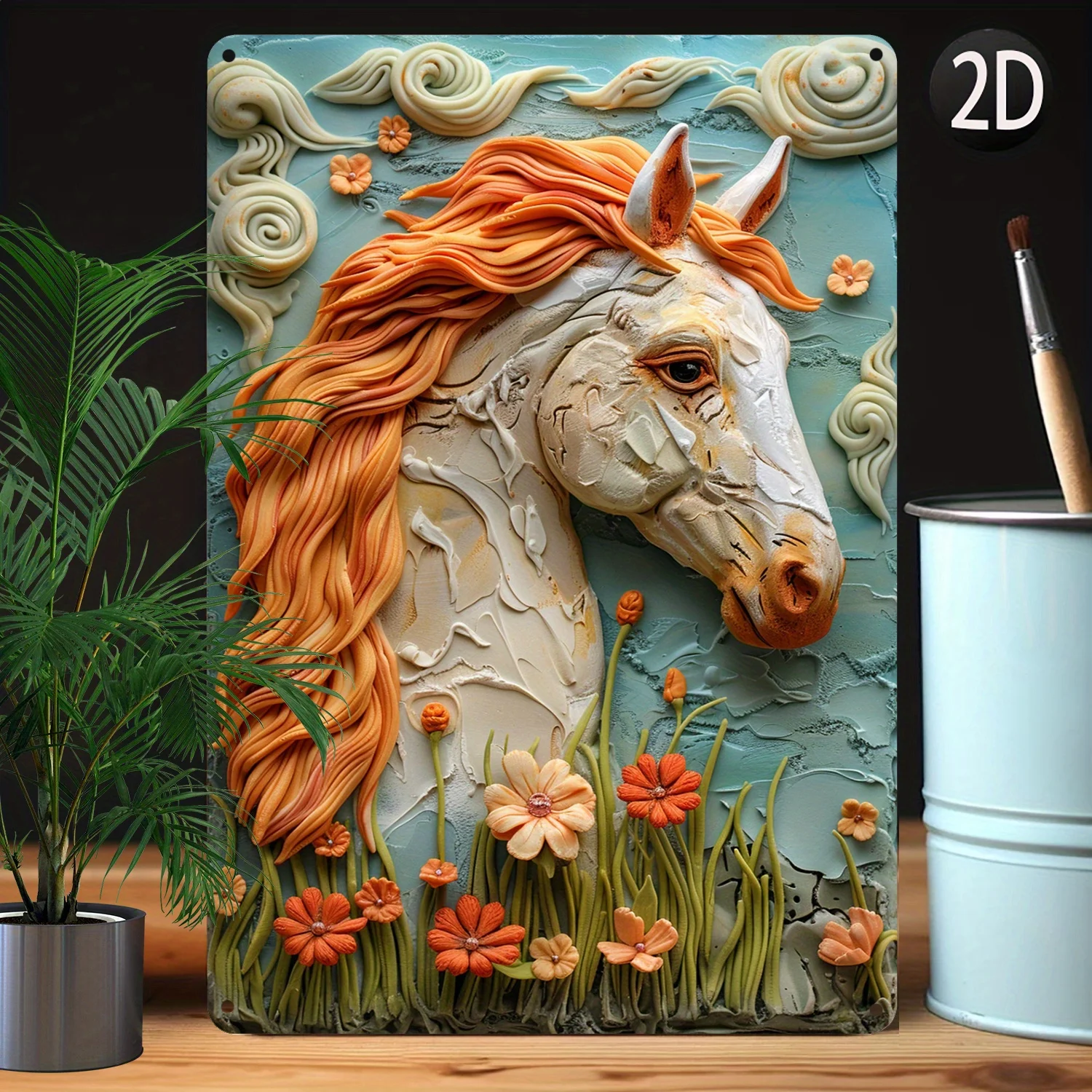 Autumn Winter 8x12 Inch Aluminum Metal Tin Sign: Welsh Pony Decor - 100% Aluminium, Moisture Resistant, 32% Higher Bending Resis