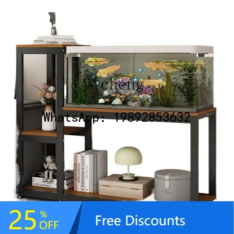 A3 Double-layer fish tank cabinet table fish tank base metal frame thickened super load-bearing