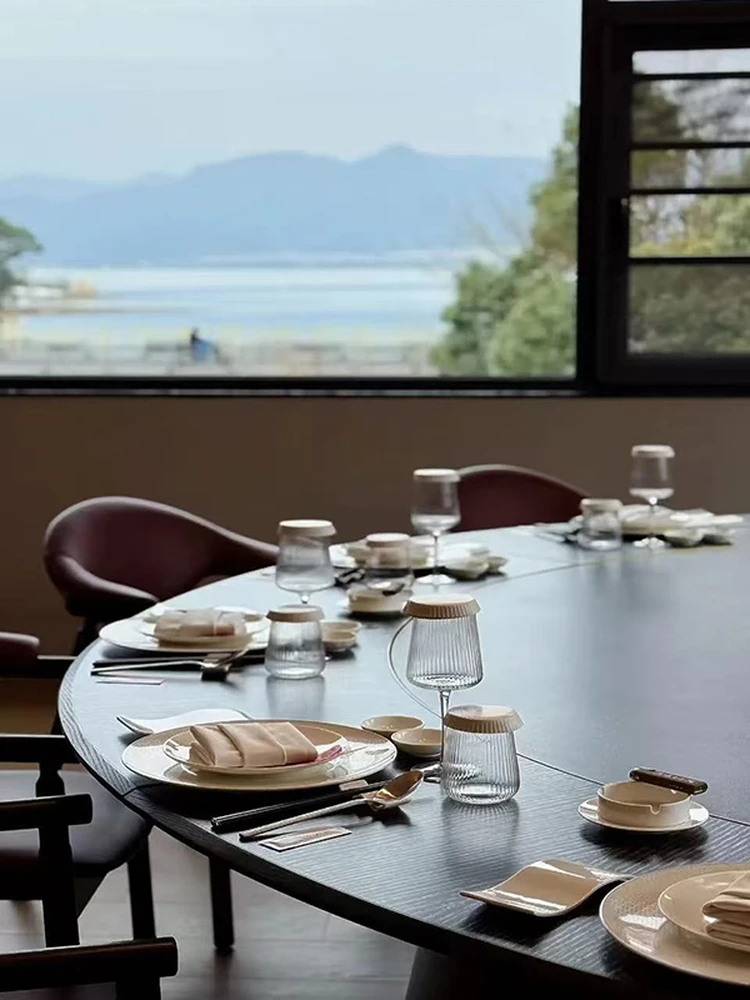 ホテルレストラン 新中華風電動丸テーブル 15名様用と20名様用 ホテルボックス