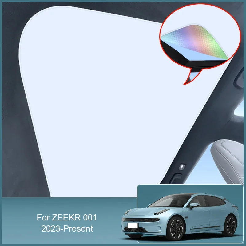 For ZEEKR 001 2023 2024 2025 Car Colorful Ice Crystal Sunroof Sunshade Skylight Roof Heat Insulation Shading Auto Accessories