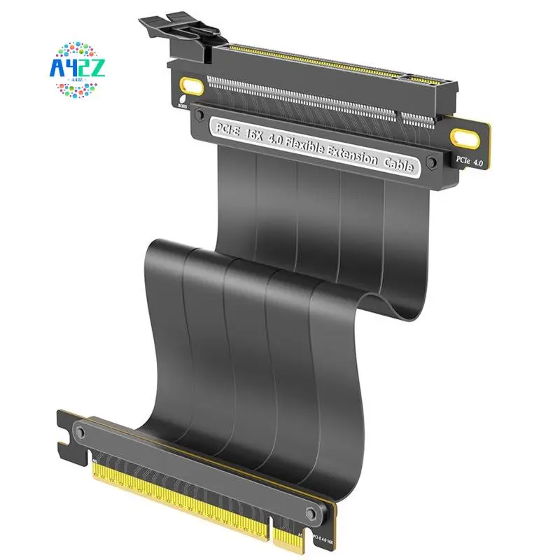 

A42Z-PCIE 4.0 Extension Cable, Black 16X Shielded High Speed GPU Riser Cable For GPU Extension Card, Length 20Cm