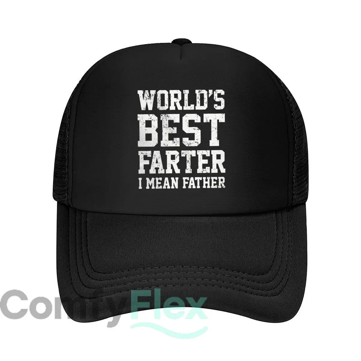 World's Best Farter I Mean Father Text Mesh Baseball Cap Casual Hat Outdoor  For Womens Unisex Female