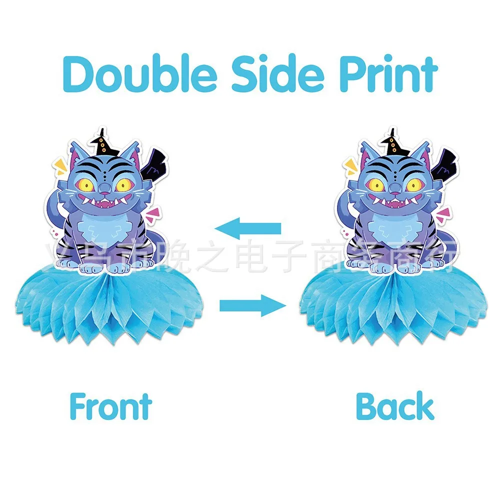 KPOP Comic Demon Hunter Girl Group Theme Ornamento a nido d'ape Decorazione da tavolo per feste di compleanno per cacciatori di demoni