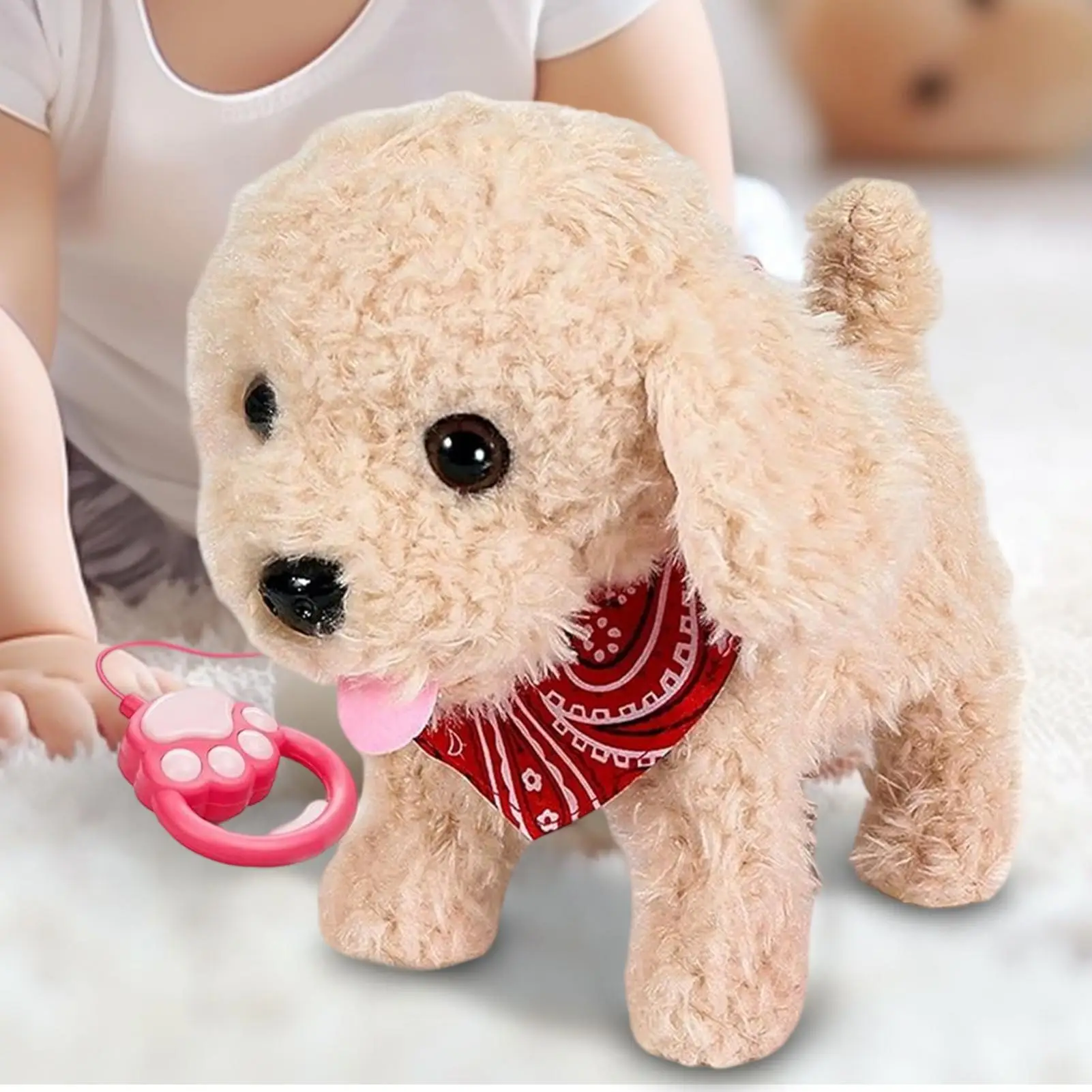 روبوت جرو المشي الكلب أفخم محاكاة AI الحيوانات الأليفة مع حبل لعق الحركة الغناء الرقص الحيوان للبالغين الأطفال الشباب الصبي