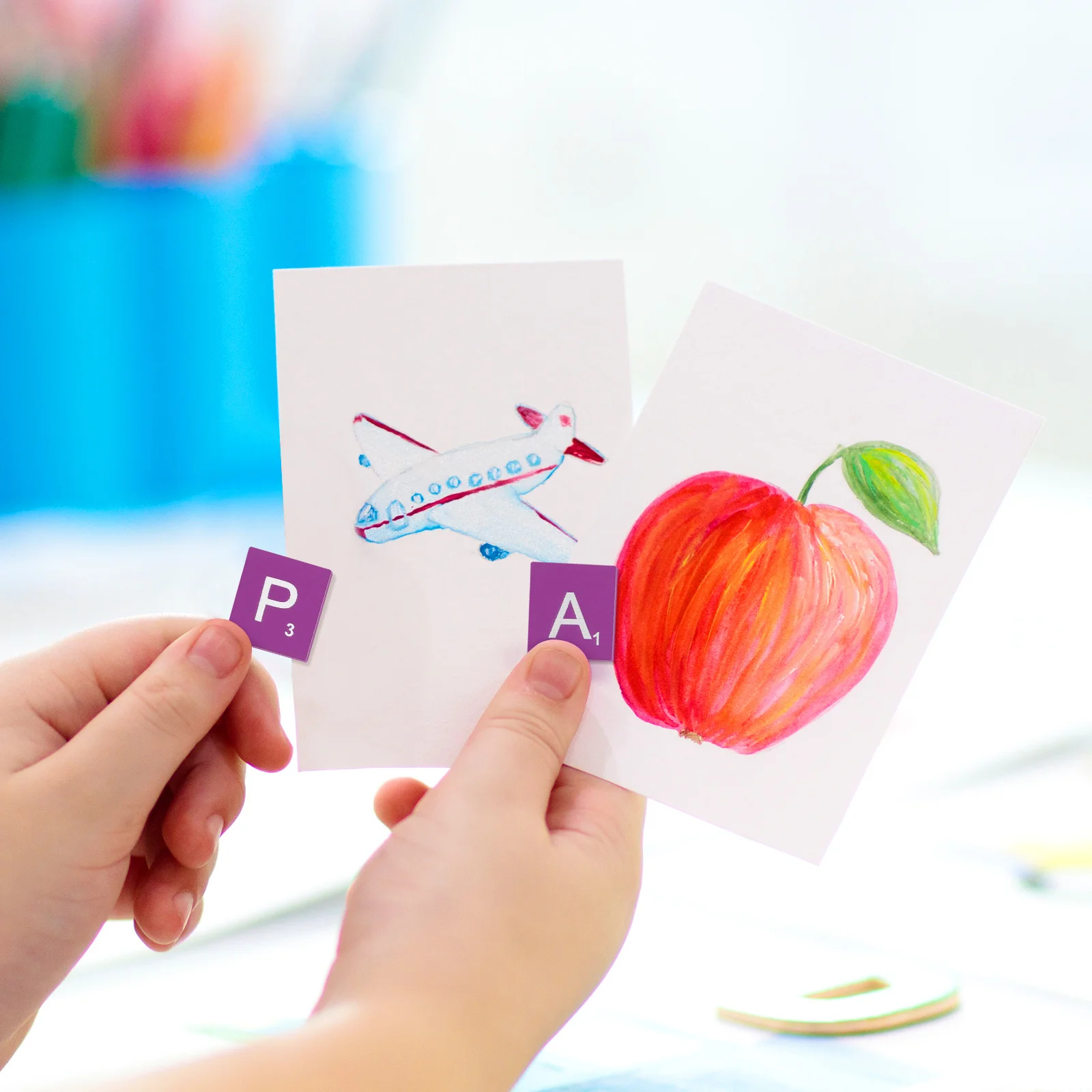 100Pcs Wooden Cubes Natural Color Smooth Surface DIY Alphabet Kids Craft Painting Educational Literacy Activities