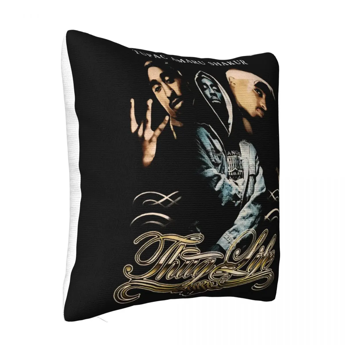 Vintage 90S Tupac Amaru Shakur Thug Life Baseball Sz M Rap Hip Hop Makaveli 2Pac Baseball C Pillow Case