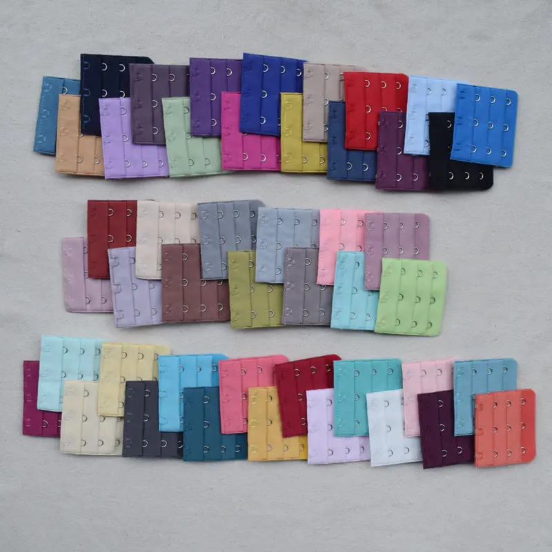 3-Row 3-Hook Bra Extender with Stainless Steel Hooks for Bras, Adjustable Extra Length Soft Velvet Back Closure (Multi Colors)