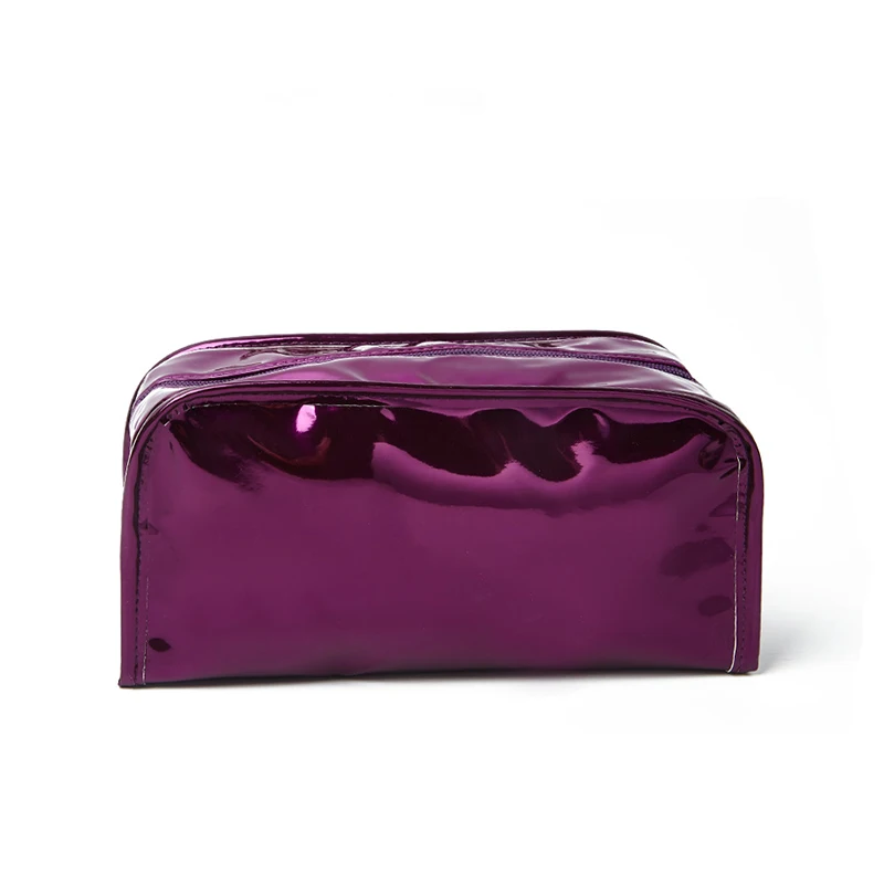 5pcs Makeup Bags Women PU Purple Solid Waterproof Protable Travel Storage Bag