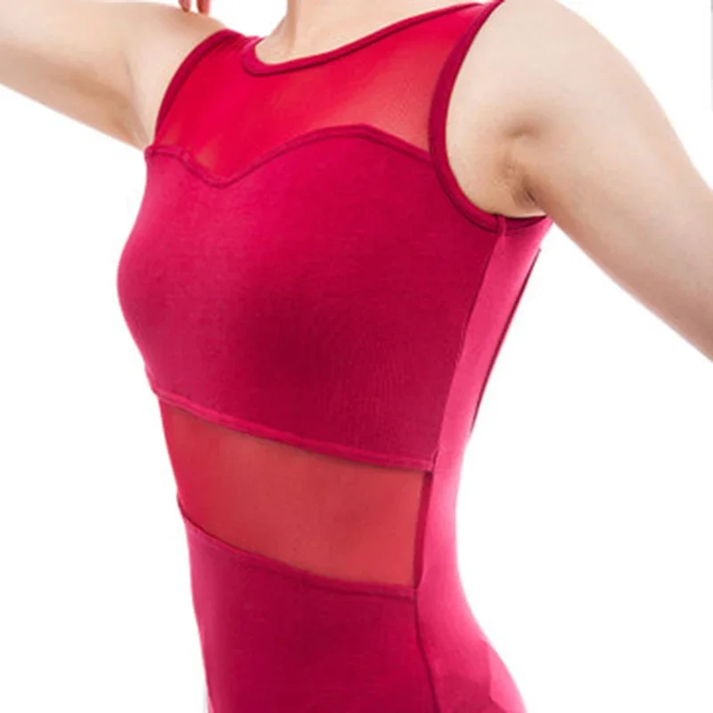Sexy Open Back Sleeveless Ballet Leotards Adult Girls Cotton Spandex Gymnastics Leotard Ballerina Bodysuit justaucorps fille