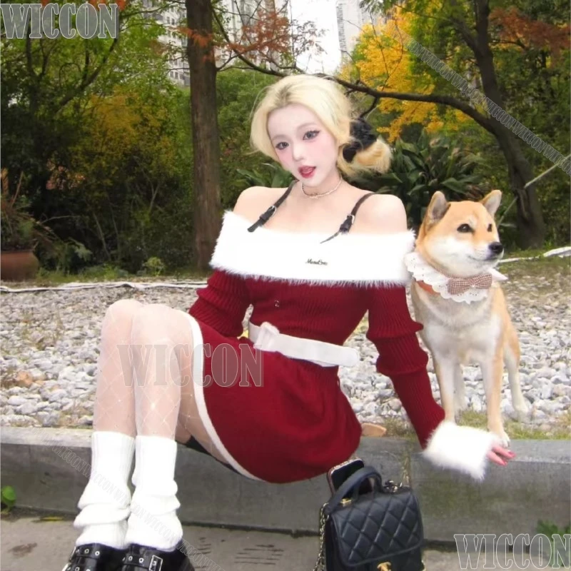 2026 عيد الميلاد فستان أحمر أنيمي لعبة تأثيري حلي حمالة تنورة قصيرة مثير ملابس امرأة ساخنة كوس دعوى هدايا حفلة الهالوين #4