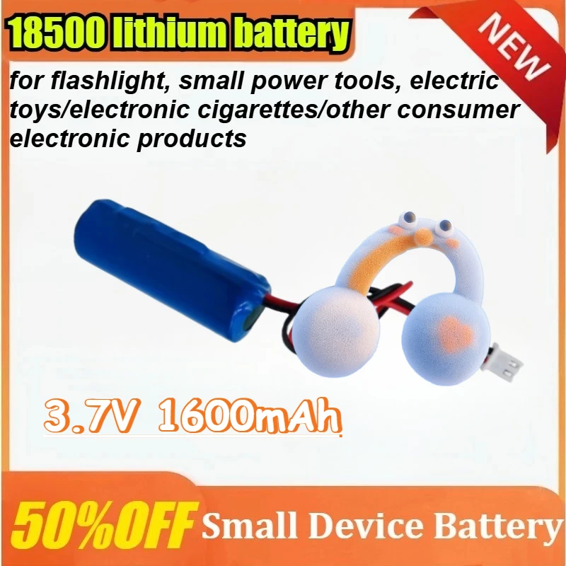 

2/4pcs ICR18490 18500 3.7V 1600mAh Rechargeable Lithium Battery for Flashlights E-cigarettes and Portable Electronic Devices