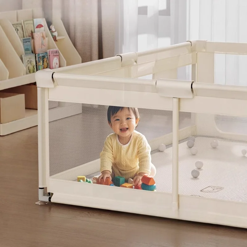 Baby Playpen Baby Safety Fence Portable Baby Playground Folding Activity Fence for 0-6 Years Old Kids Play Yard Ball Pit Playpen