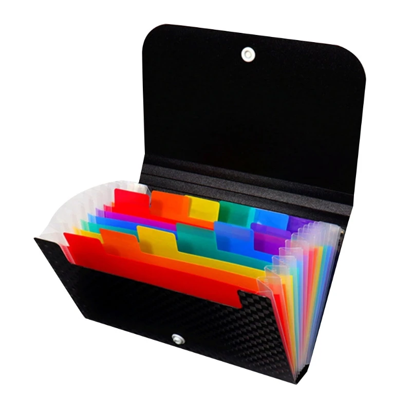 Multi-layer File Wallet PP Receipt Folder Financial Size Pockets for School Office Business Travel