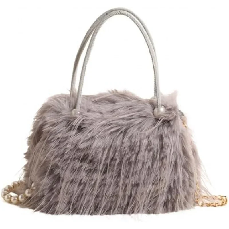 

Через плечо из искусственного меха — стильная сумка через плечо с цепочкой и застежкой на пуговицы, мягкая и вместительная для ежедневного использования